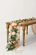 Fall Flower Garland, Sweetheart Table Decor, 6FT Eucalyptus & Rose