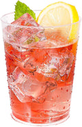 Party Cups, 10 oz Clear Disposable Plastic Tumblers, Pack of 50