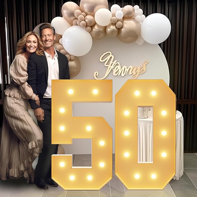 Party Light Up Marquee Numbers, 4 Ft Foam Board Decoration