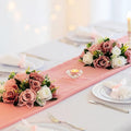 Dusty Rose Flowers Centerpieces: Roses Artificial Flowers, 6 Pcs – Pink