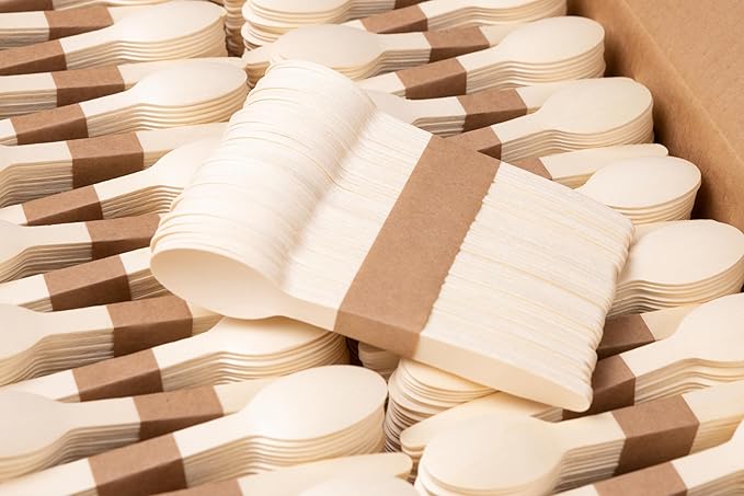Wooden Spoons, 2000 Count, Splinter-Free and Backyard Compostable