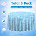 Christmas Snowflake Plastic Party Tablecloth, 3Pcs