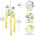 Wisteria Hanging Artificial Flowers Fake Flowers Ratta Hanging, 36 Pack