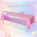 Iridescent Plastic Tablecloth, 3 Pack