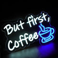 But First Coffee Neon Sign for Coffee Bar Pub Decor, Wall Art