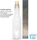 Plastic Bottles & Corks Set (20), Clear PET Plastic Potion Bottles