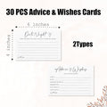 Advice & Wishes Card Set, 15 Advice & Wishes Cards, Minimalism White