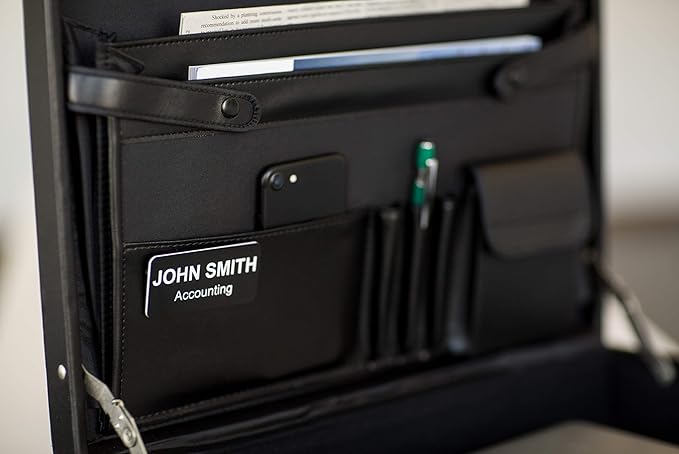 Custom Engraved Name Tag Badges – Personalized Identification with Pin or Magnetic Backing, 1.5 Inches x 3 Inches, White/Black
