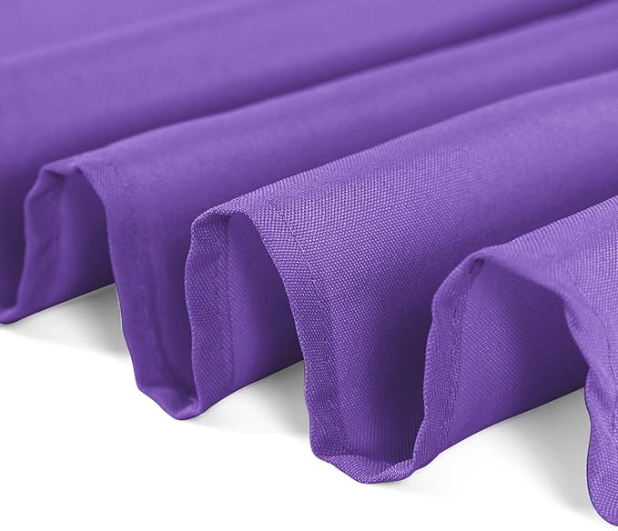 120 inch Round Tablecloth Washable Polyester Table Cloth Decorative Table Cover for Wedding Party Dining Banquet（120 inch,Purple）