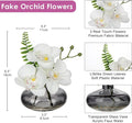 Orchids Artificial Flowers Faux Orchids Arrangement in Black – White