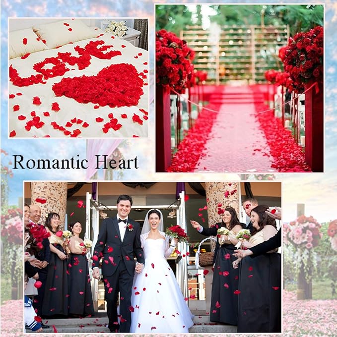 Heart Confetti Decoration - Romantic Decor for Valentine's Day,Mother's Day,Birthday,Anniversary,Thanksgiving,Christmas,New Year (400PCS, Red)