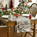 Snowman Snowflake Let It Snow Christmas Table Runner – Grey