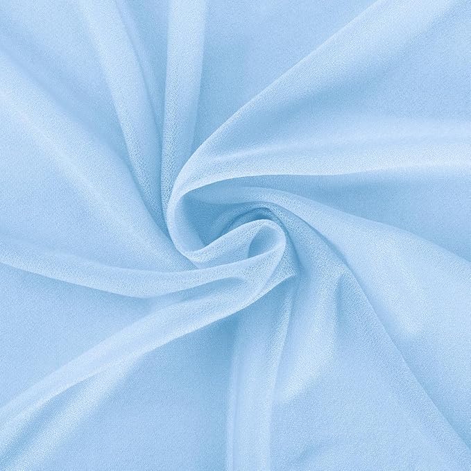 Baby Blue Wedding Arch Draping Fabric 29" x 20 FT Blue Wedding Drapes for Backdrop Sheer Curtains Drapes for Romantic Bridal Baby Shower Ceremony Birthday Party Fall Outdoor Events