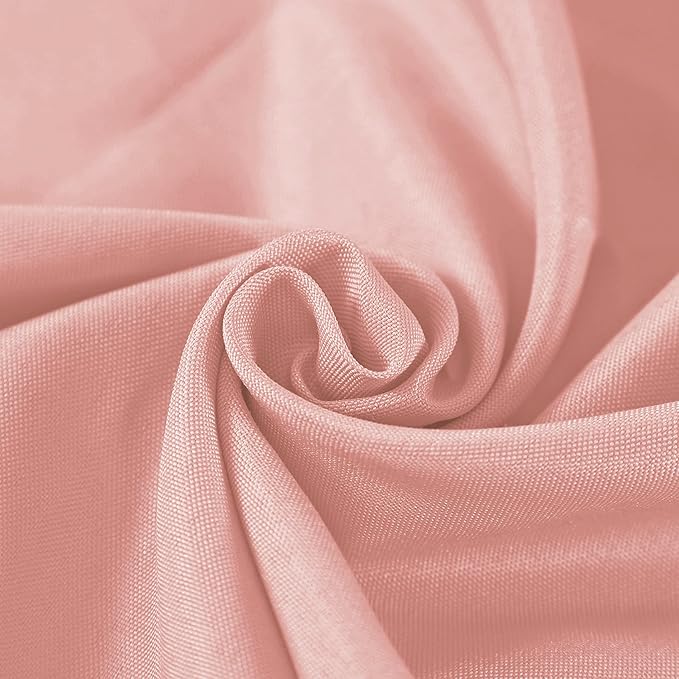 120 inch Round Tablecloth Washable Polyester Table Cloth Decorative Table Cover for Wedding Party Dining Banquet（120 inch, Dusty Pink）