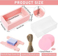 50 Sets Kraft Soap Boxes Rectangle Packaging Box with Window Homemade