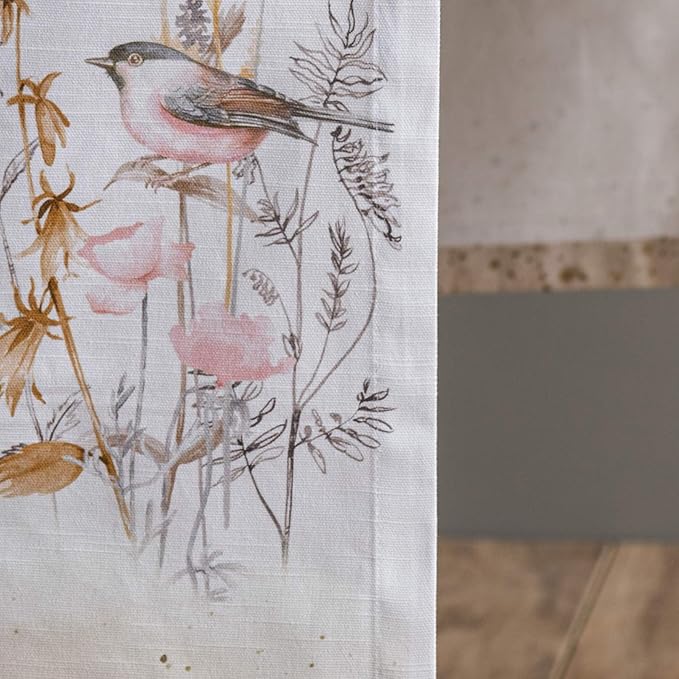 Maison d' Hermine Table Runner 100% Cotton Single Layer Table Runners 108 inches Long Decorative for Home Dining Party Wedding Bridal Shower Spring Summer (Meadow Florals - Beige, 14.50" x 108")