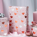 Foil Heart Wrapping Paper – Gold