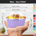 Baking Cups with Clear Lids, 125ml Light Purple Ramekins, 100 Count