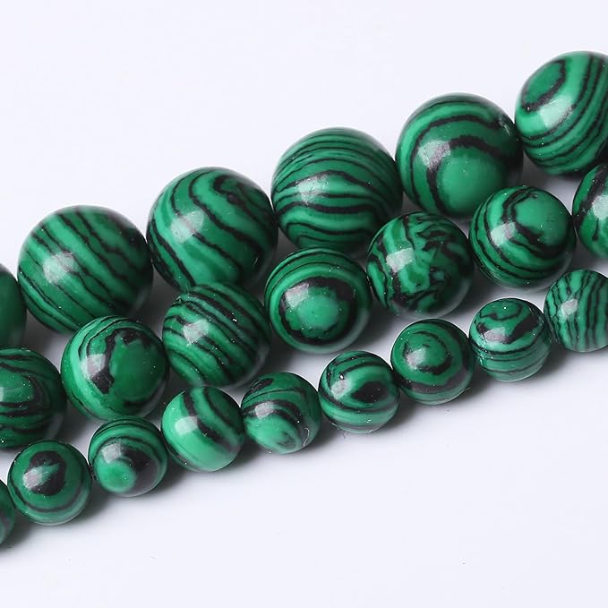 Turquoise Stone Beads Gemstone Round Crystal Energy Jade Beads Stone Beads for Jewelry Making DIY Bracelet Necklace Jewelry Making 1 Strand 15.5inch 31PCS 12MM