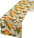 Vintage Orange Table Runner Spring Summer Orange Mandarin Floral Dinner Runner for Farmhouse Party Holiday Home Kitchen Dining Table Decor 13x70