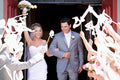 Lace Wedding Ribbon Wands with Triple Ribbon, 100 Pieces – Silver