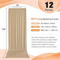 Wrinkle Free Backdrop Curtain for Wedding Parties, 60×12 Ft – Beige