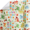 Dinosaur Birthday Wrapping Paper Roll, Green, 17 Inch X 16.4 Feet