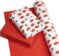 Reversible Strawberry Wrapping Paper, 17 Inch X 33 Feet, Mini Roll