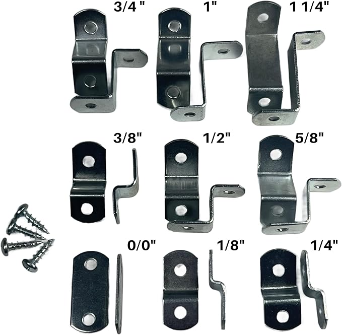 Canvas Clips for Picture Framing screws included 15 per pack ( Choose your offset size ) by E.H.C. (1" offset)