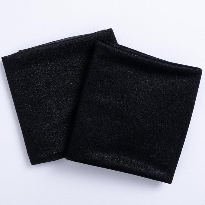 Outdoor Curtains: Black Sheer Chiffon Arch Drape, 29-Inch x 236-Inch
