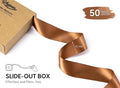 Satin Ribbon 1-1/ 50 Yards Double-Faced Polyester Ribbons, 2 Inch – Brown