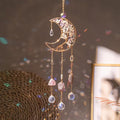 Natural Crystal Moon Suncatchers for Window Hanging Tree of Life
