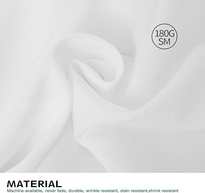 Surmente 2 Pack White Rectangle Tablecloth 60 x 102-inch Rectangular Polyester Table Cloth for Weddings, Banquets, or Restaurants