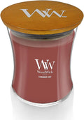 Jar Candle with Cinnamon Chai Scent, Hourglass Shape and Wooden Lid