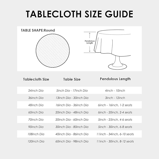 Small Round Navy Tablecloth 24 Inch Polyester Fabric Washable Table Cover Decorative Wrinkle Resistant Solid Color Table Cloth for Nightstand Party Wedding Camping