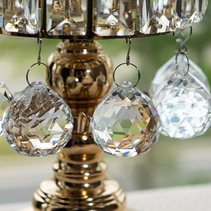 10pcs Crystal Ball Prism Sun Catcher Rainbow Maker Pendants 40mm Decorative Ball Paperweight for Table Decor, Wedding Party Centerpieces