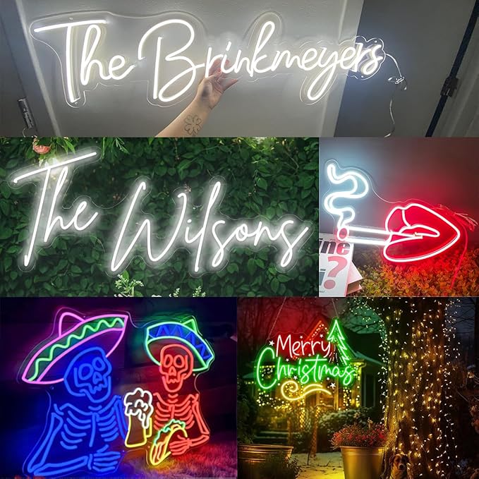 Custom Neon Signs, Custom LED Neon Sign Customizable for Wedding Bar Salon Beauty Business Light Up Name Sign, Personalized Neon Light Suitable for Events Birthday Gifts Decorations