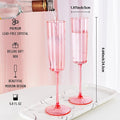 Plastic Champagne Flutes, 24 Pack – Pink, 6 Oz Flower Wavy Champagne