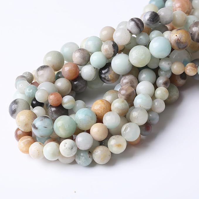 Fancy Stone Beads for Jewelry Making DIY Craft Gemstone Beads Kit (12mm, 30pcs) Smooth Healing Crystal Beads for Bracelets, Necklaces, Home Decor