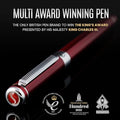 Deep Crimson Fountain Pen – Red, Stunning Luxury Pen with Chrome