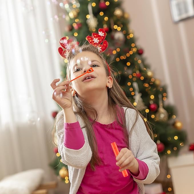 Christmas Mini Bubbles Wand Toys Gifts for Toddlers 20 Pack, Christmas Party Favors Supplies Goodie Bags Stocking Stuffers Fillers for Kids, Small School Classroom Prizes Treats Trinkets for Students