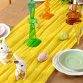 Lemon Cheesecloth Table Runner Fall Table Runners Boho, 6 Pack – Yellow