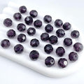 100 PCS 8mm Crystal Glass Beads Round Multiple Faceted Loose Spacer Glass Beads for DIY Handcrafte Bracelet Necklace Earring Jewelry Making(Violet)