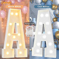 Decorations: 4 FT Light Up Mosaic Marquee Letter W, Warm or Cool White