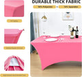 2-Pack Spandex Table Covers for Rectangular Folding Tables, 4ft