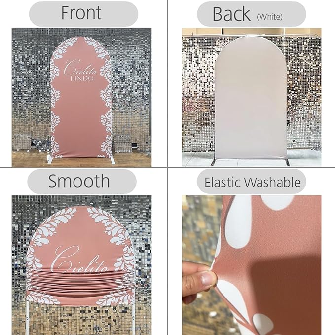 Mexico Theme Arch Stand Covers Fiesta Wedding Party Elastic Fabric Background Birthday Baptismx Baby Shower Decor Props (90x150cm(W35''H60''),G-3744)