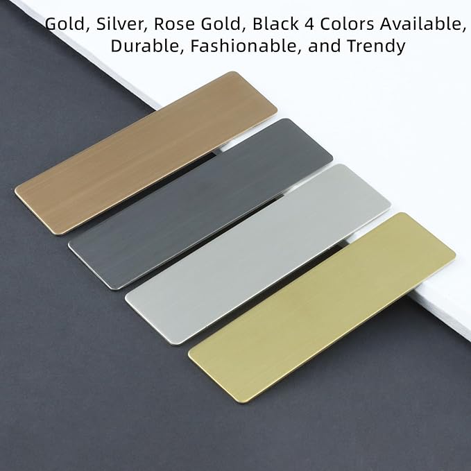 3pcs Stainless Steel Silver Custom Name Tags with Pin or Magnet Adhesive Tape,Personalized,Customizable Name Tags,Custom ID Badge for Employee,Workers,Cops, Nurses, Doctors,Teachers(Silver x 3)
