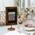 Set of 2, 12 Inch Chalkboard Sign with Burnt Wood Rectangular Frame