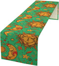 Boho Moon Table Runner, Phase of The Moon Star Sun Cartoon Pattern Table Runner for Kitchen Living Room Home Party 13x70 Inch