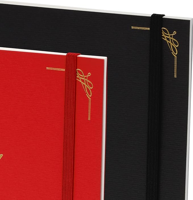 New York Central Eternity Ninety Flat Book- 4x6" Sketch Watercolor Journal, Pack of 10- Black Soft Paperback- Watercolor Sketchbook w/Elastic Band, 100 Total Sheets 100% Cotton, 90 lb Cold-Pressed